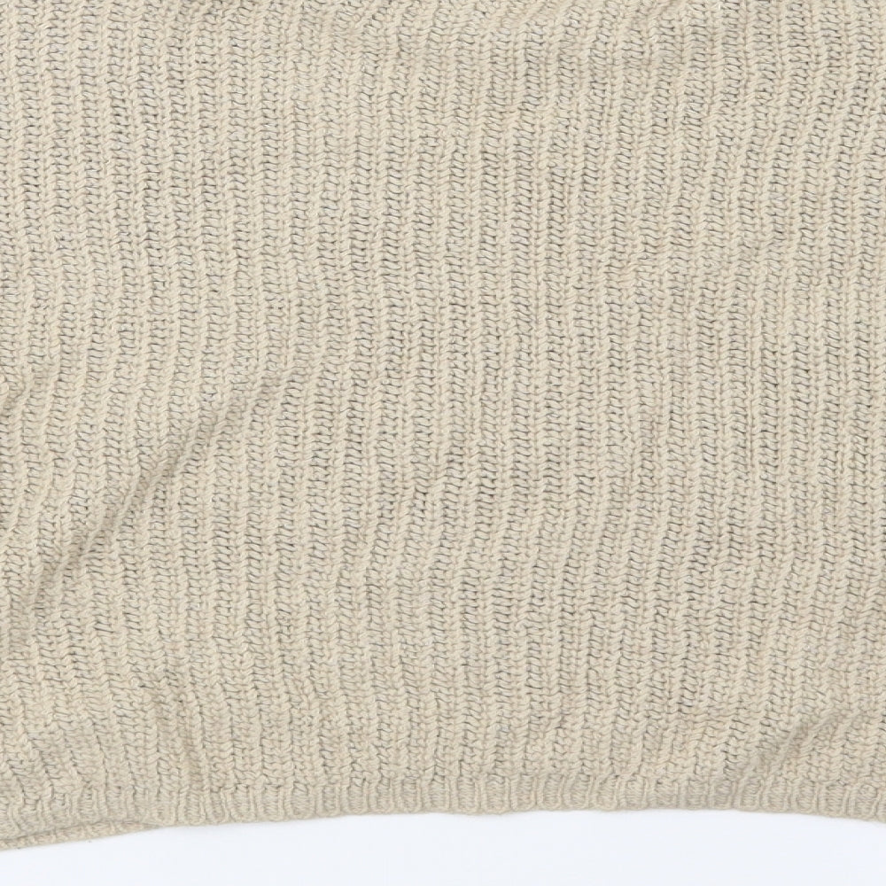 Boohoo Womens Beige Pullover Jumper Size S