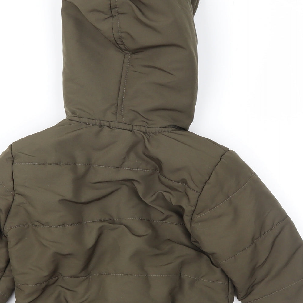 Little Me Boys Brown Puffer Jacket Jacket Size 2 Years