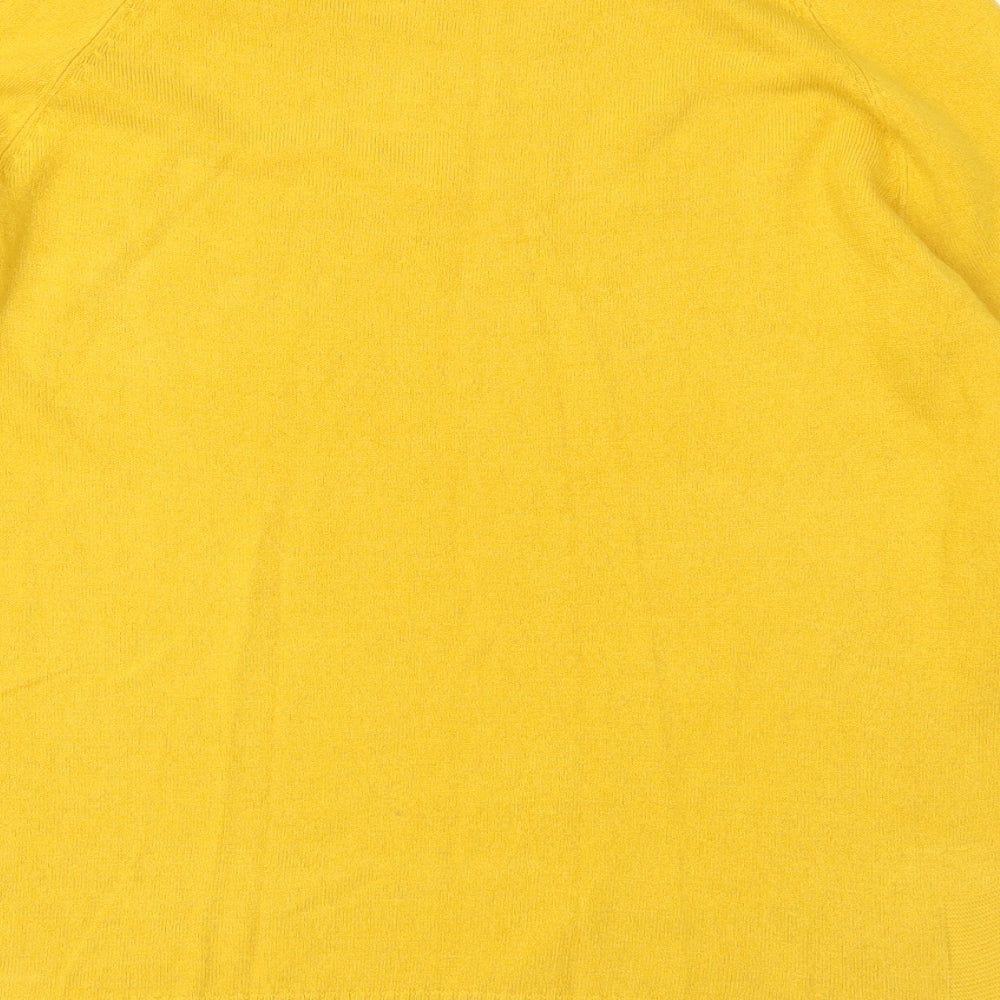 TU Womens Yellow Knit Pullover Jumper Size 10