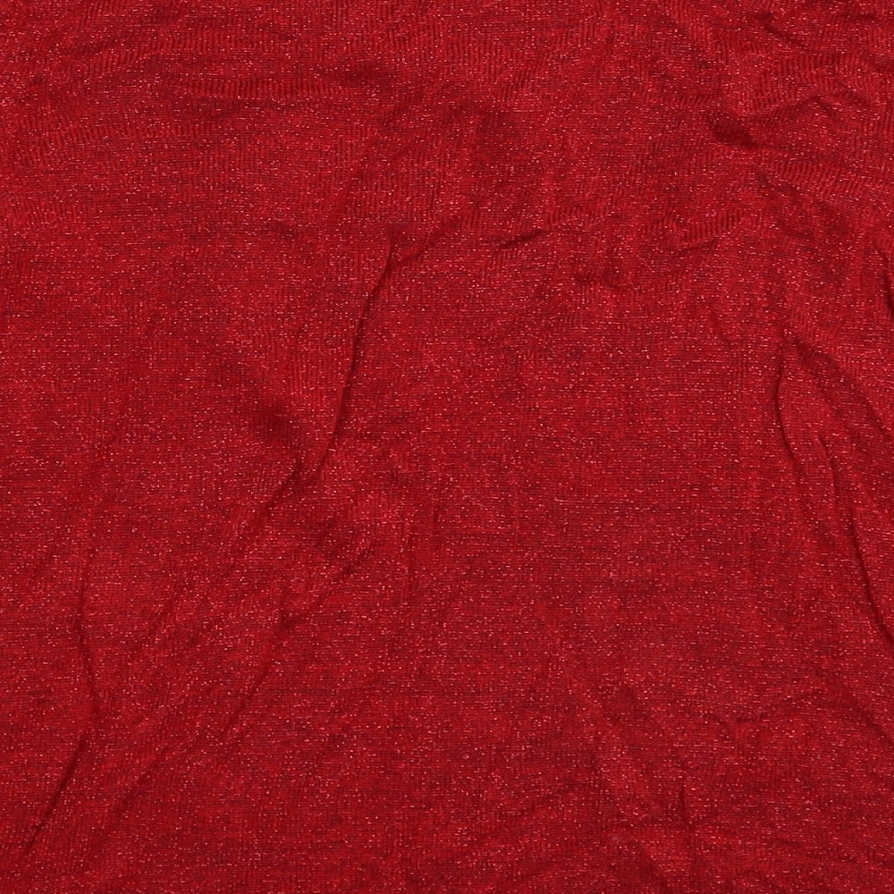 Marks & Spencer Womens Red Knit Pullover Jumper Size S