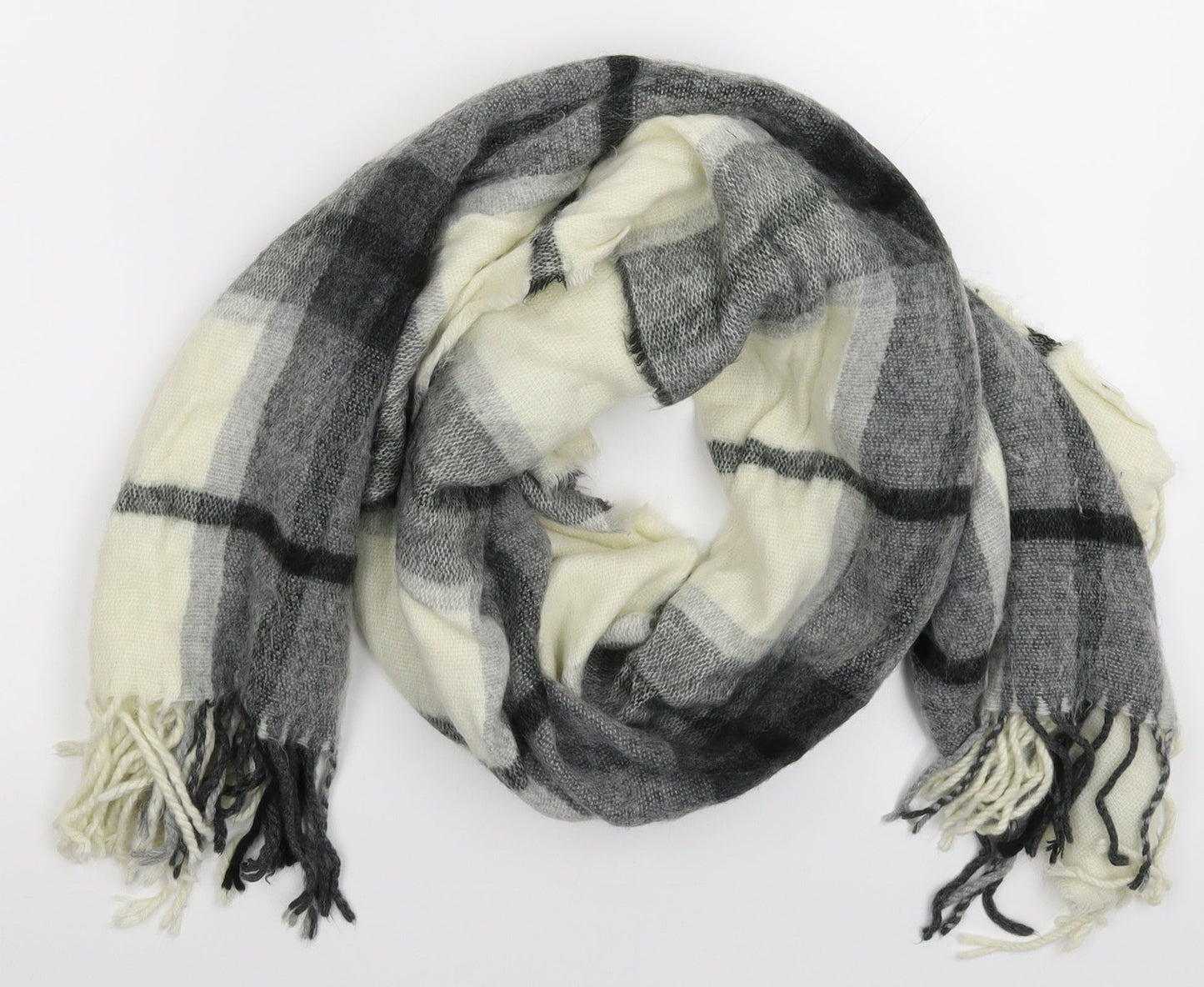 Accessorize Womens Multicoloured Check Knit Scarf