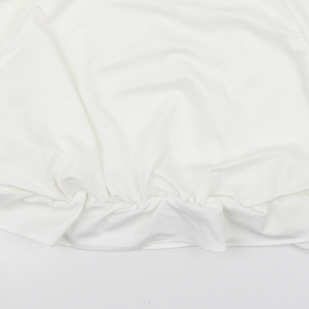 Preworn Womens White Basic Blouse Size S