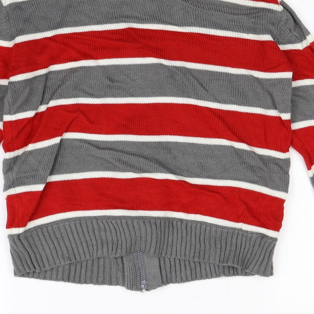 Preworn Boys Multicoloured Striped Jacket Size 12 Years