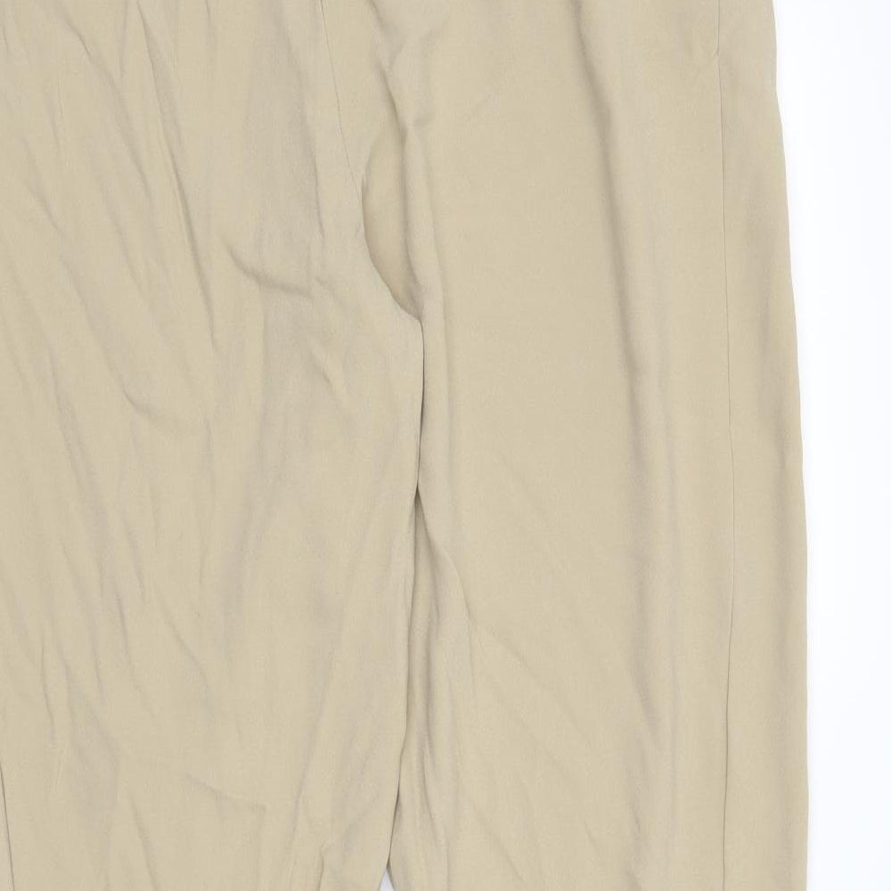 M&S Womens Beige Trousers Size 18 L28 in