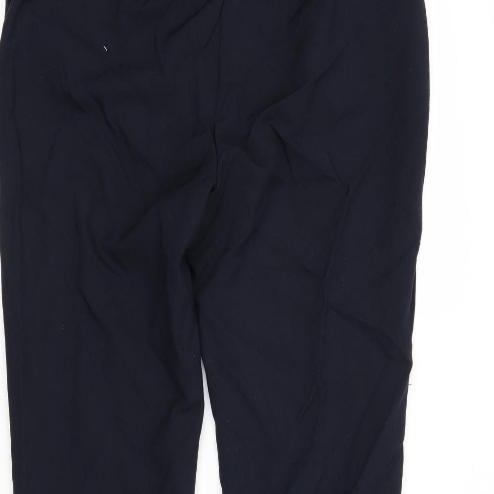 polyester Womens Blue Dress Pants Trousers Size 10 L24 in