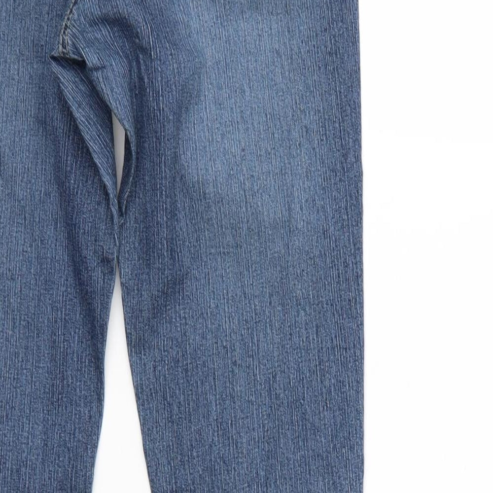 OKAY Womens Blue Denim Straight Jeans Size 10 L30 in