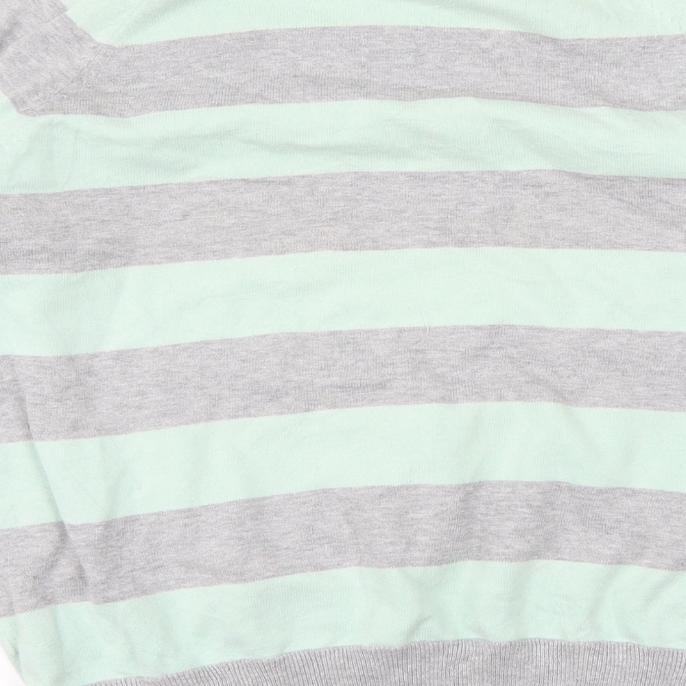 Burton Mens Green Striped Pullover Jumper Size L