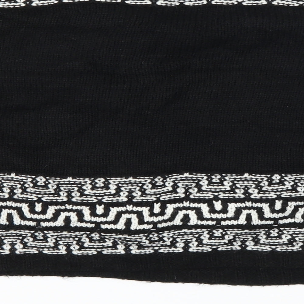 New Look Womens Black Geometric Pullover Jumper Size 8