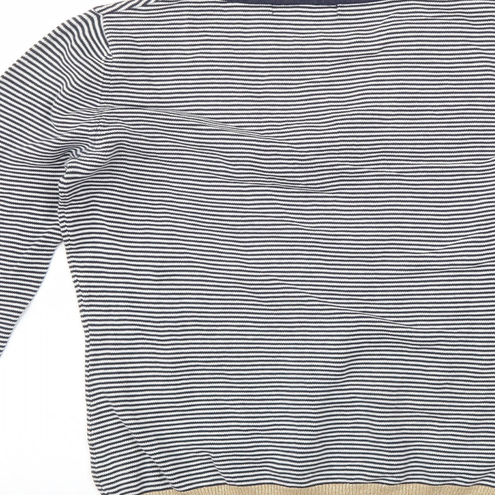 Trinny & Susannah Womens Blue Striped Pullover Jumper Size 10