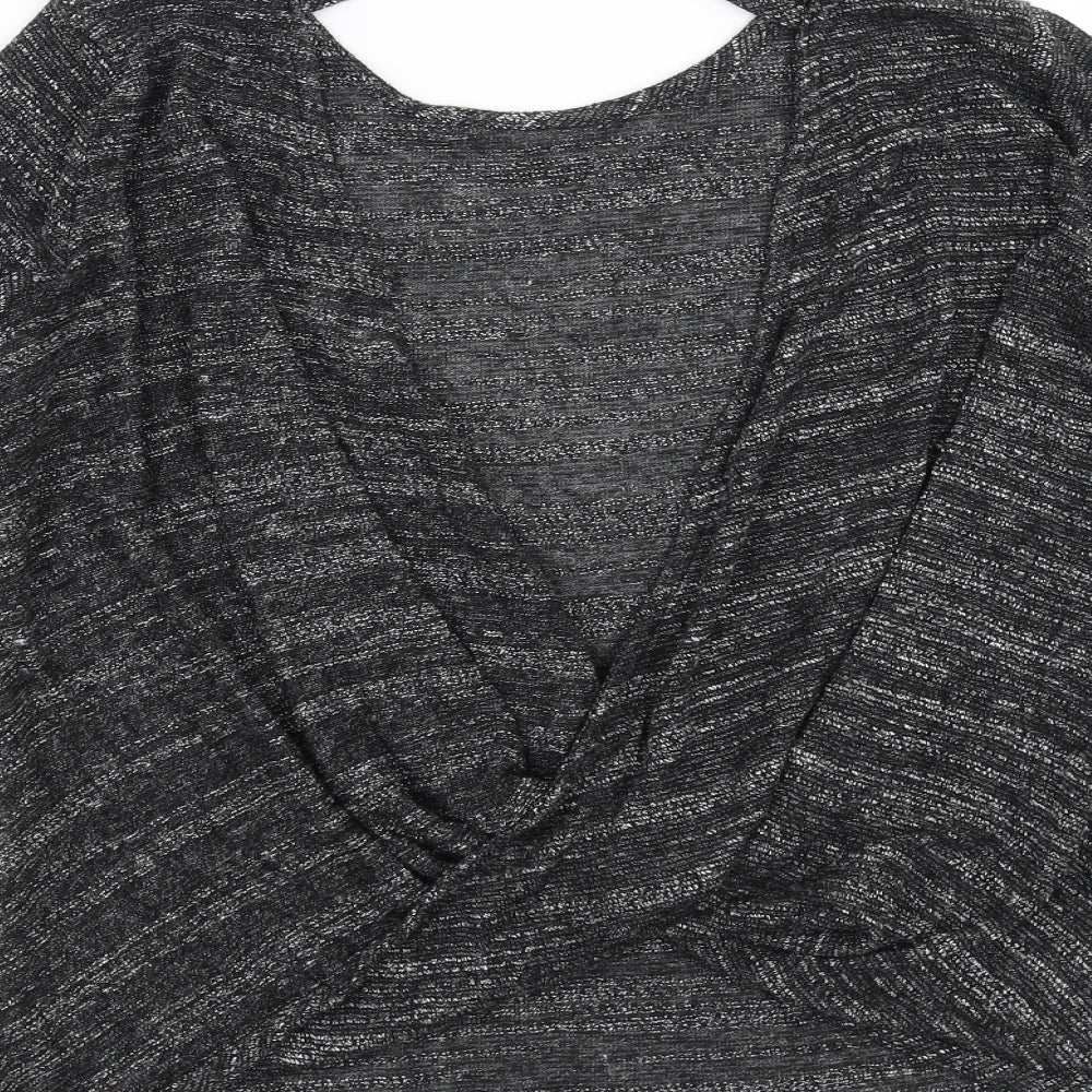 Glamorous Womens Grey Pullover Jumper Size 8 - open back twist