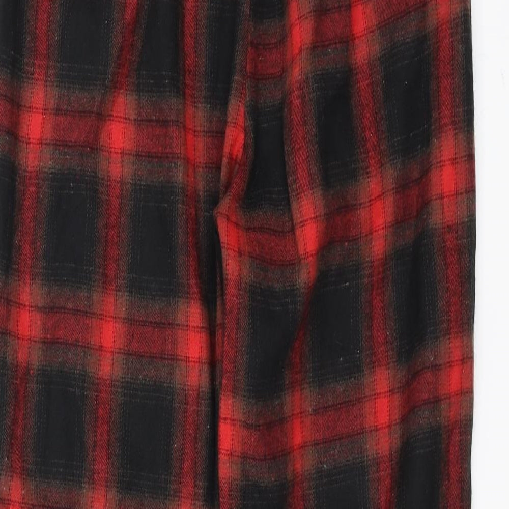 PRETTYLITTLETHING Womens Black Check Jogger Trousers Size 8 L25 in