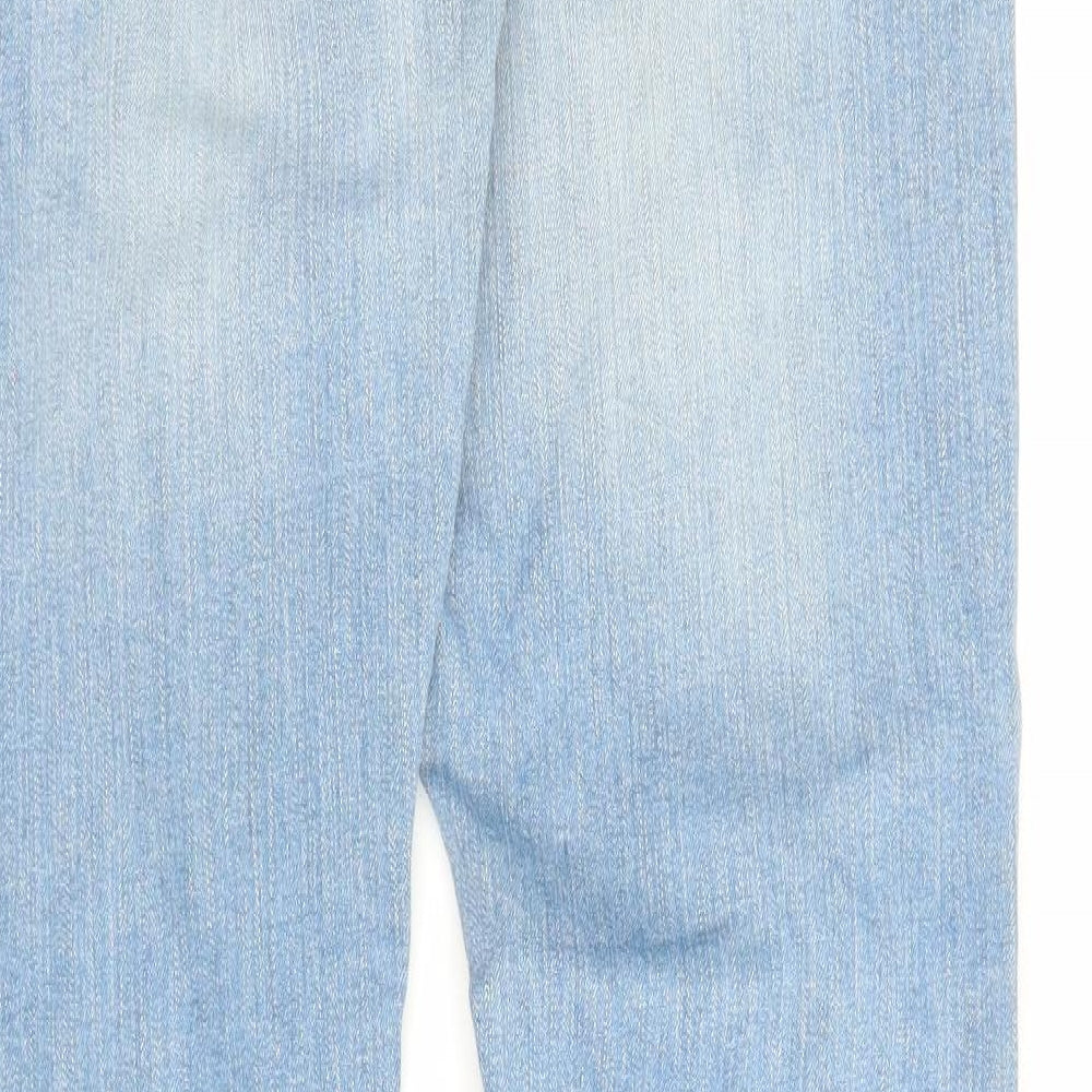 Preworn Womens Blue Denim Straight Jeans Size M L30 in
