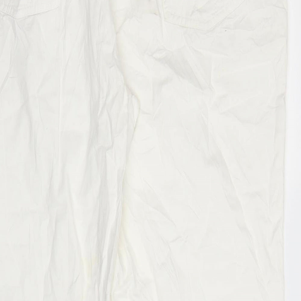 Claudia Gil Womens White Capri Trousers Size 28 L27 in