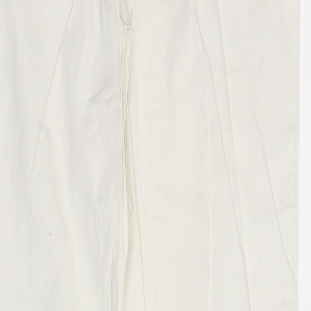 M&S Womens White Trousers Size 12 L30 in