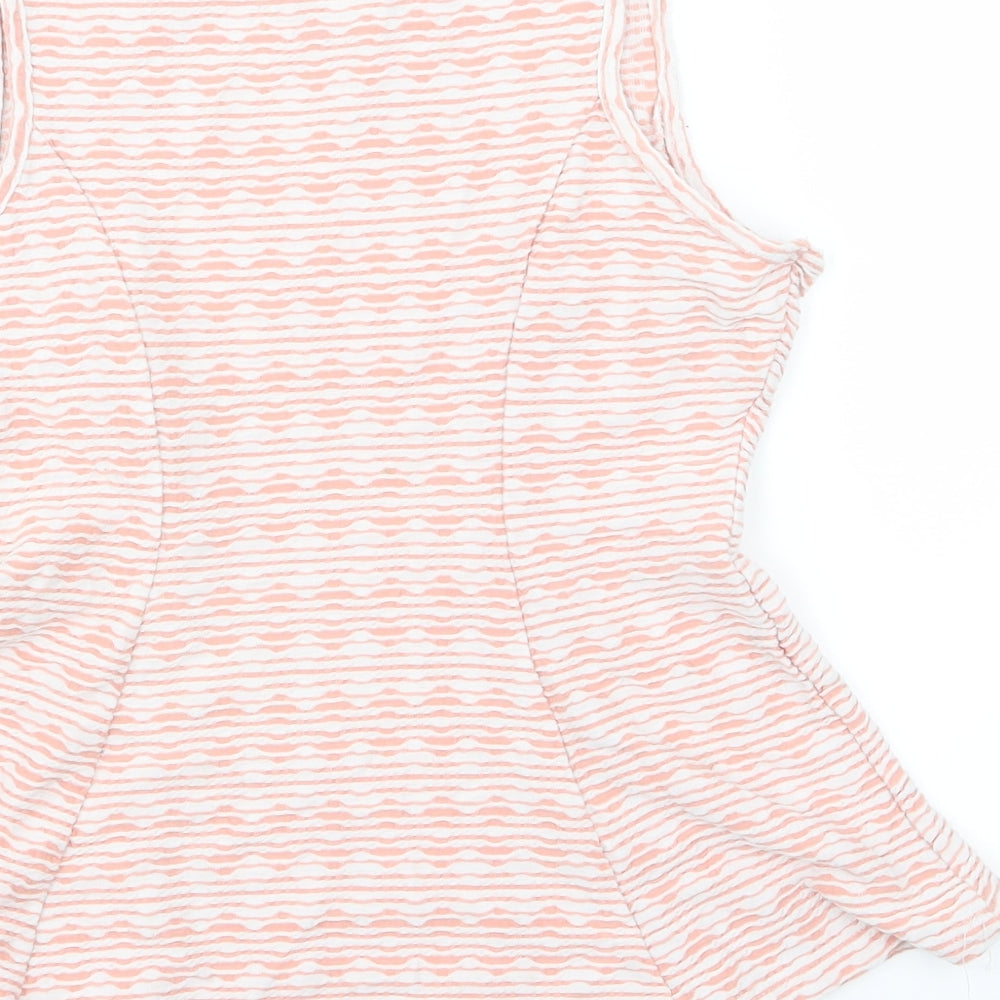 Primark Womens Pink Geometric Basic Tank Size 10