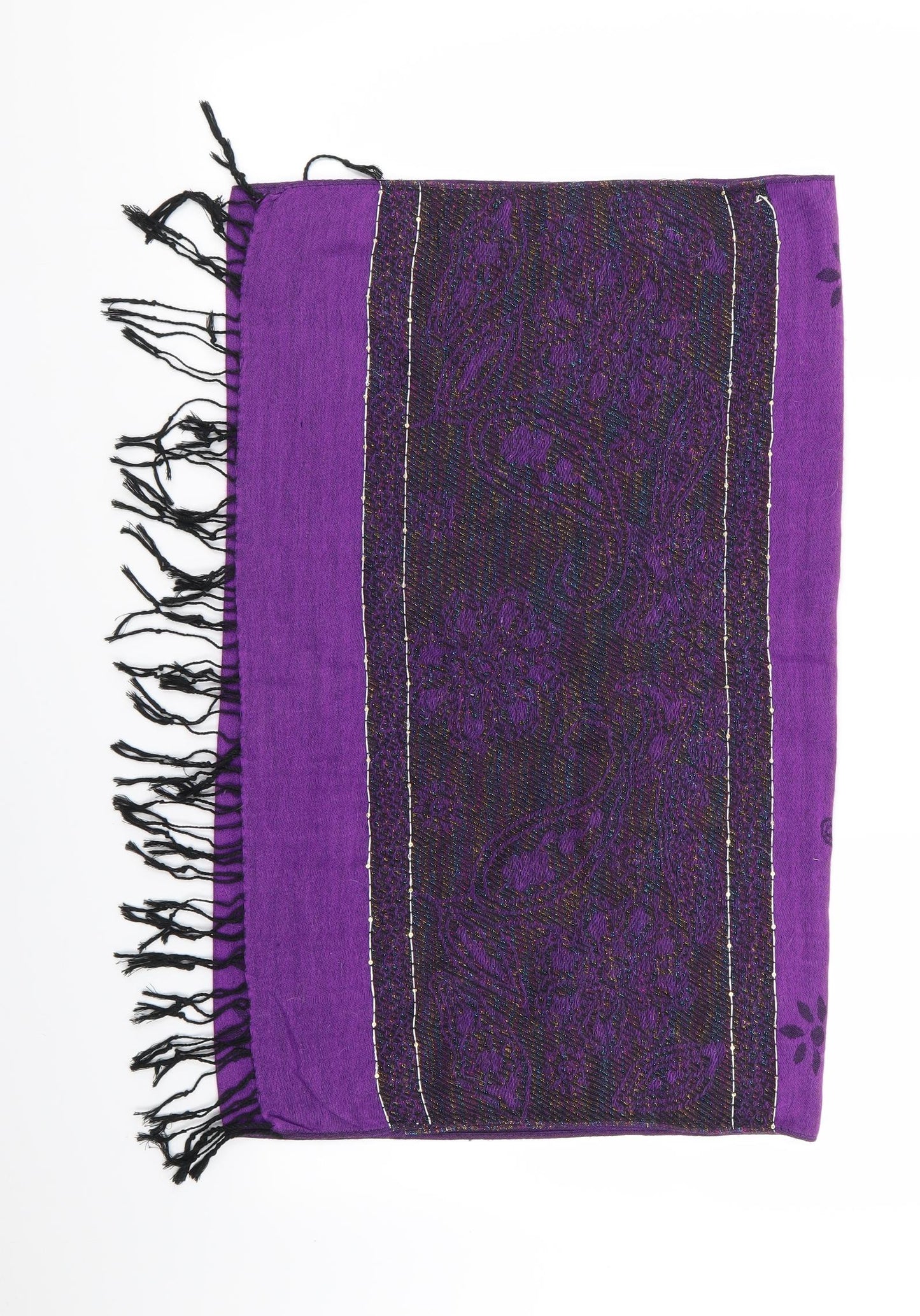 Preworn Womens Purple Geometric Scarf