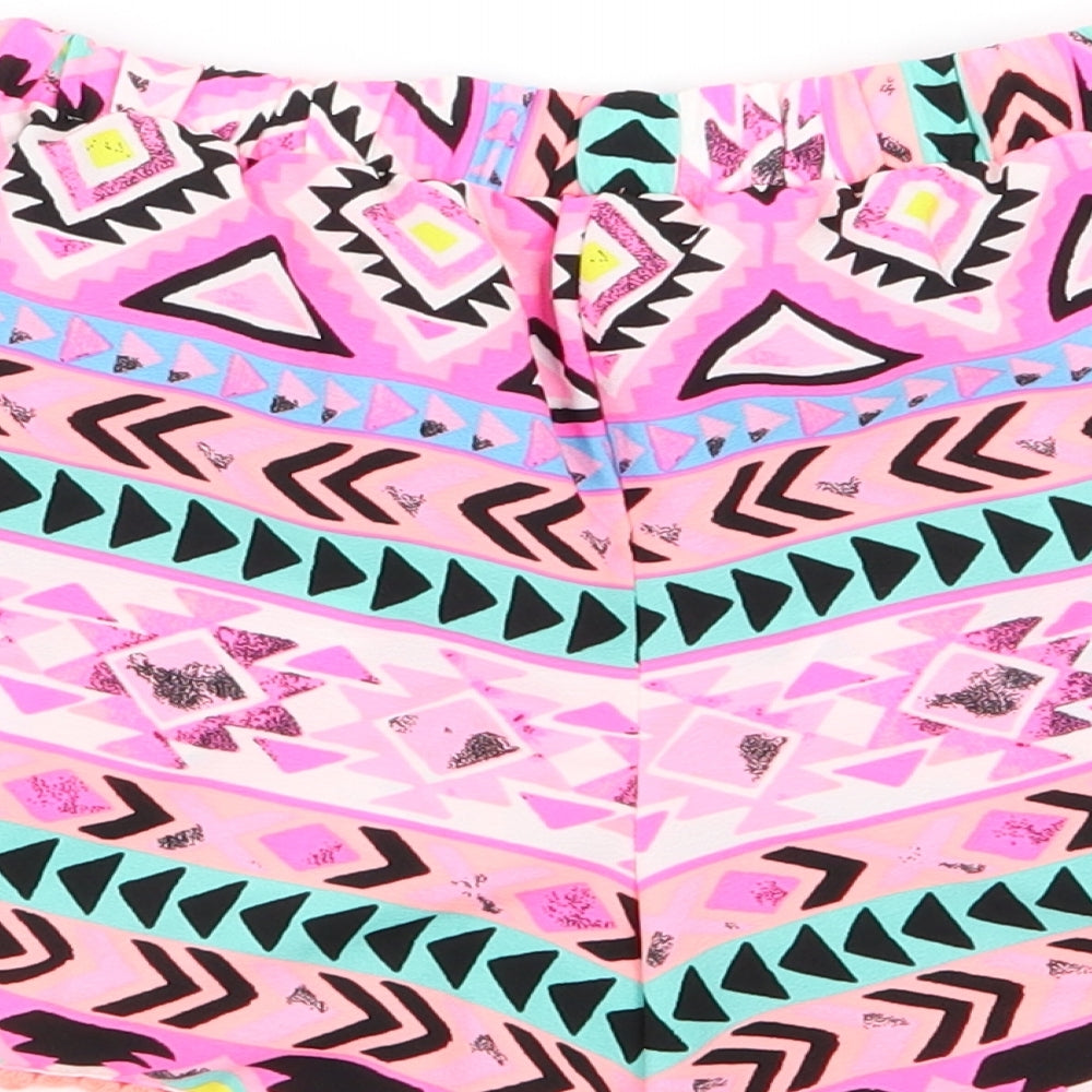 Candy Girls Multicoloured Geometric Hot Pants Shorts Size 9 Years