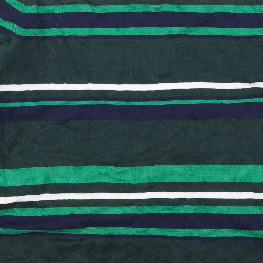 Gap Womens Green Striped Pullover Jumper Size M