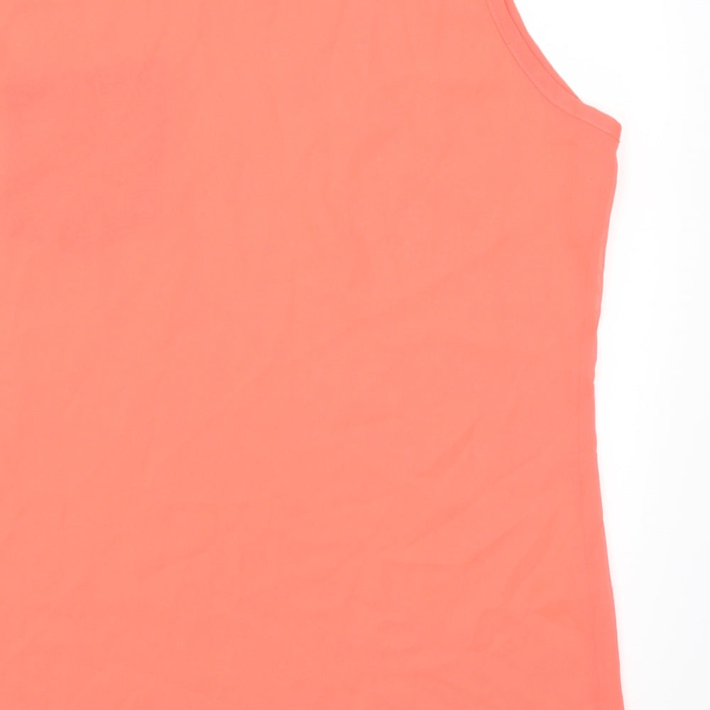 Select Womens Pink Basic Tank Size 14