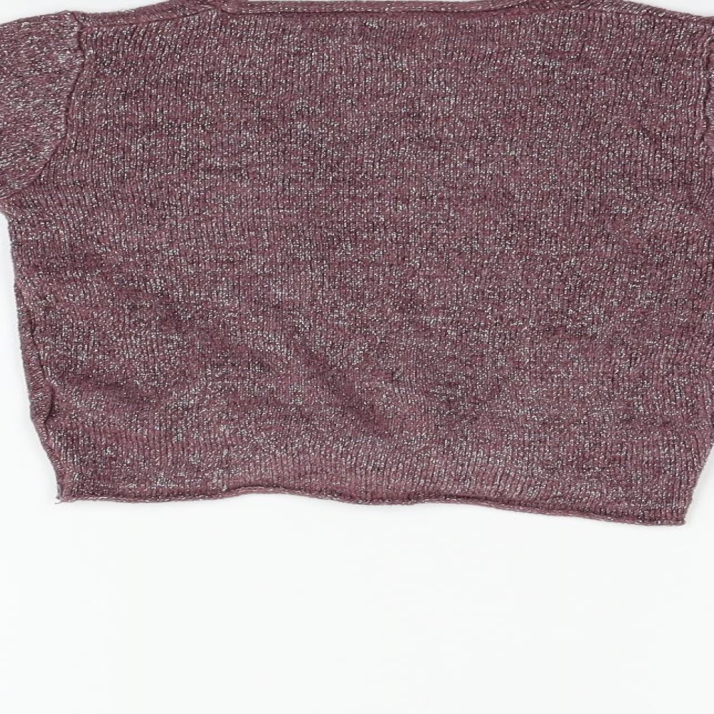 Next Girls Purple Pullover Jumper Size 6 Years