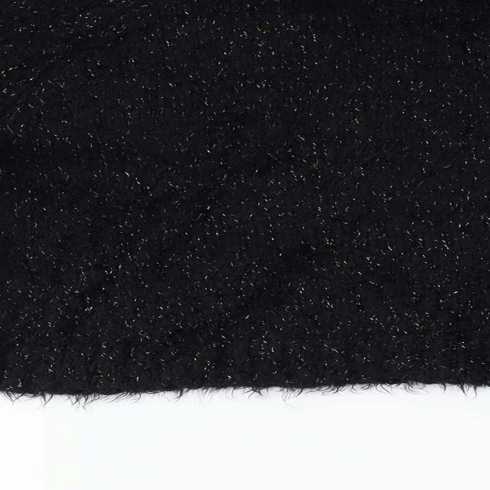 wearing your heart on your sleeve Womens Black Geometric Pullover Jumper Size M