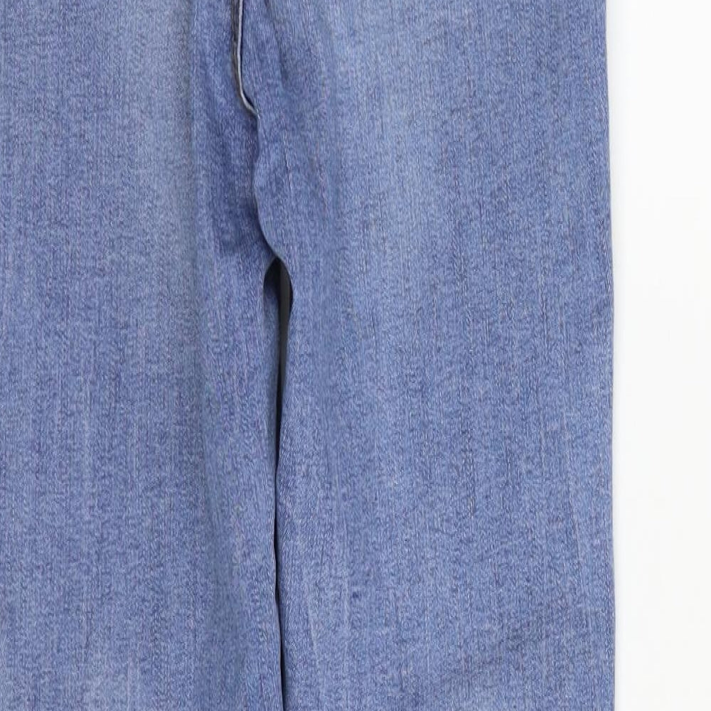 deniem & co Womens Blue Straight Jeans Size 12 L25 in