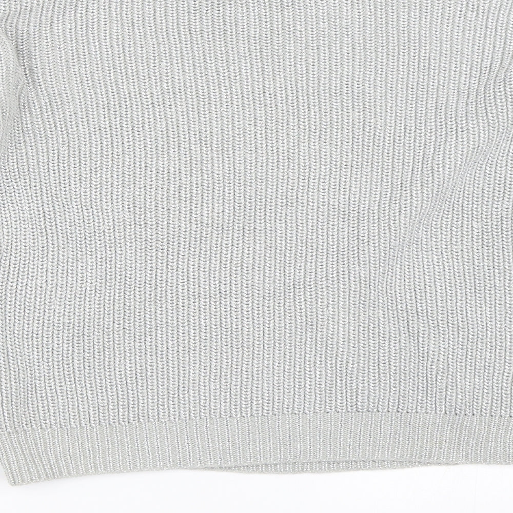 Glamorous Womens Silver Pullover Jumper Size M