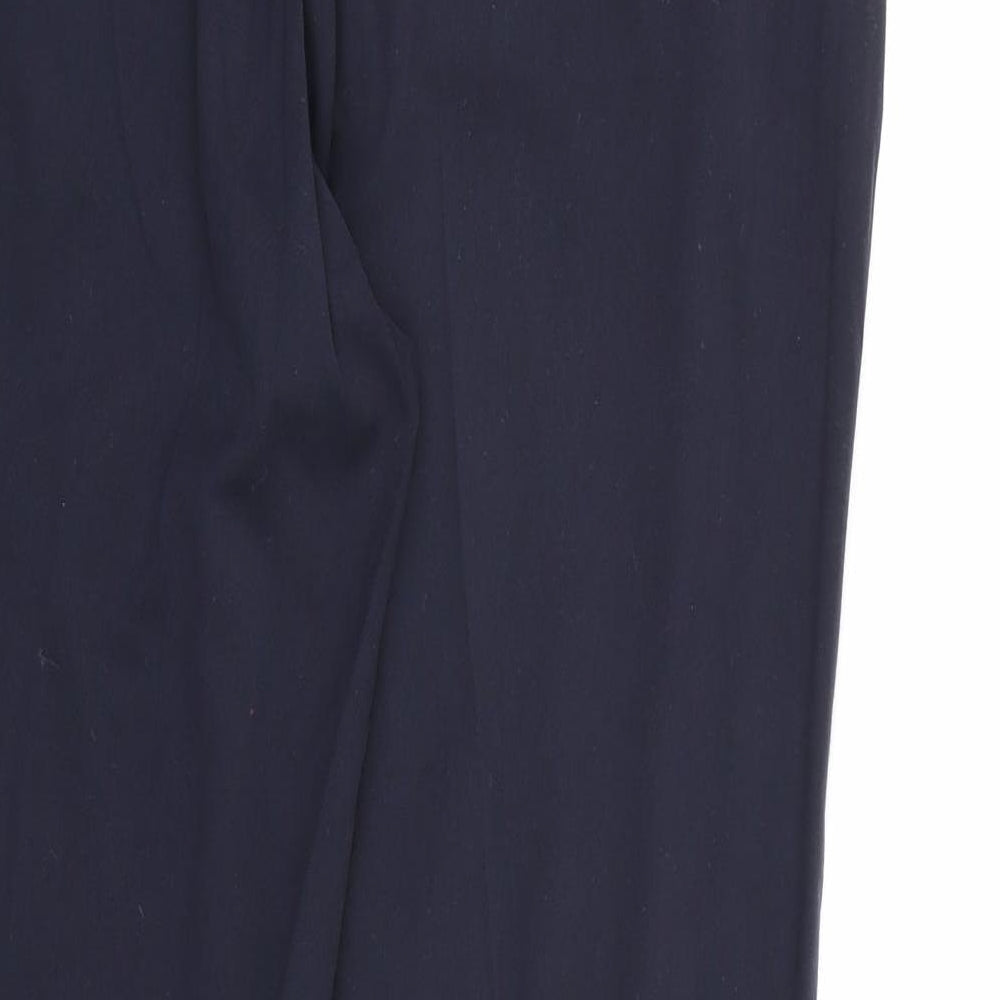 Marks and Spencer Womens Blue Rayon Dress Pants Trousers Size 14 L29 in