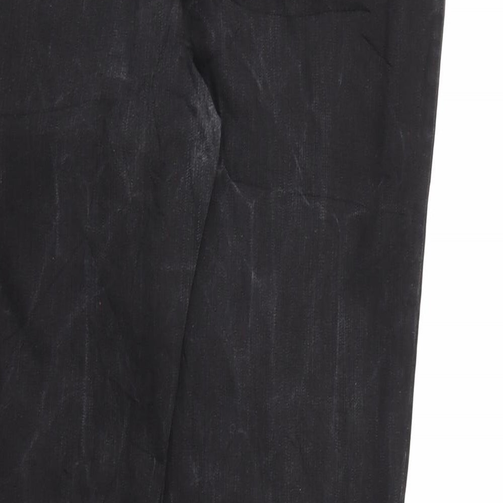Yessica Womens Black Denim Straight Jeans Size 16 L31 in - short leg