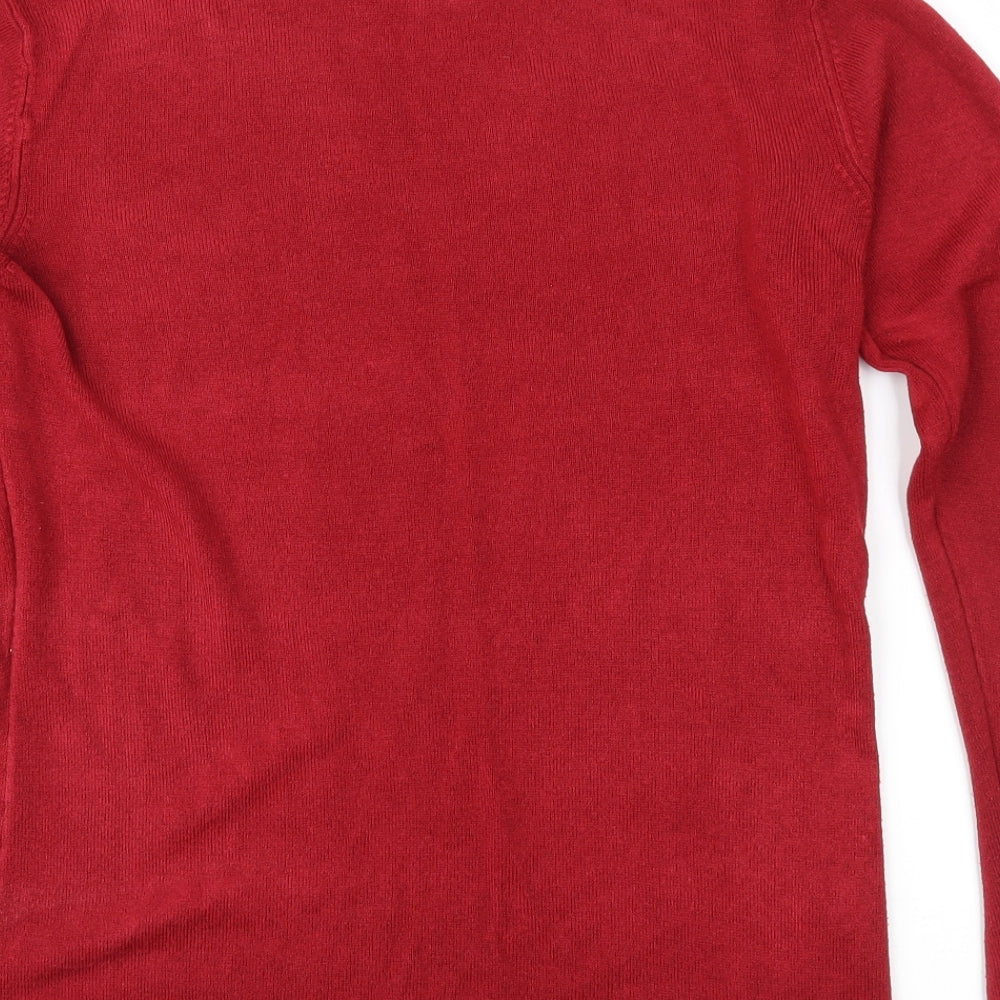 Papaya Womens Red Knit Pullover Jumper Size 12