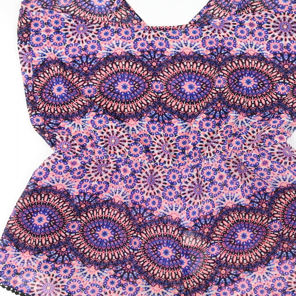New Look Womens Pink Floral Jumpsuit One-Piece Size 8