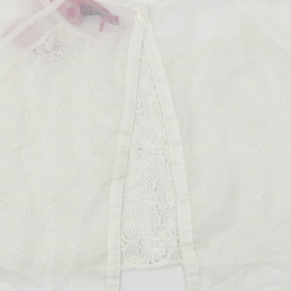 Boohoo Womens White Basic T-Shirt Size 10