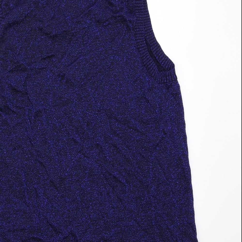 Marks and Spencer Womens Blue Basic T-Shirt Size 16