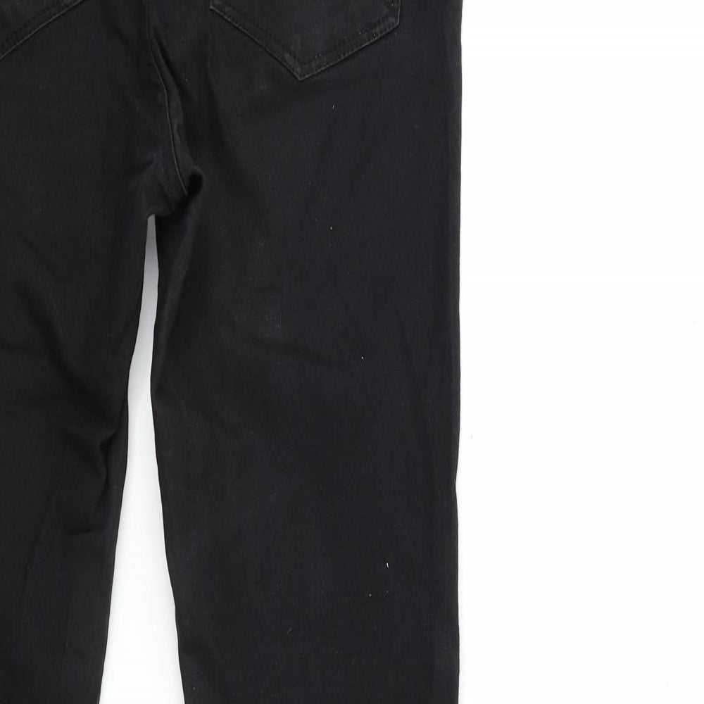 H&M Womens Black Denim Skinny Jeans Size 12 L28 in