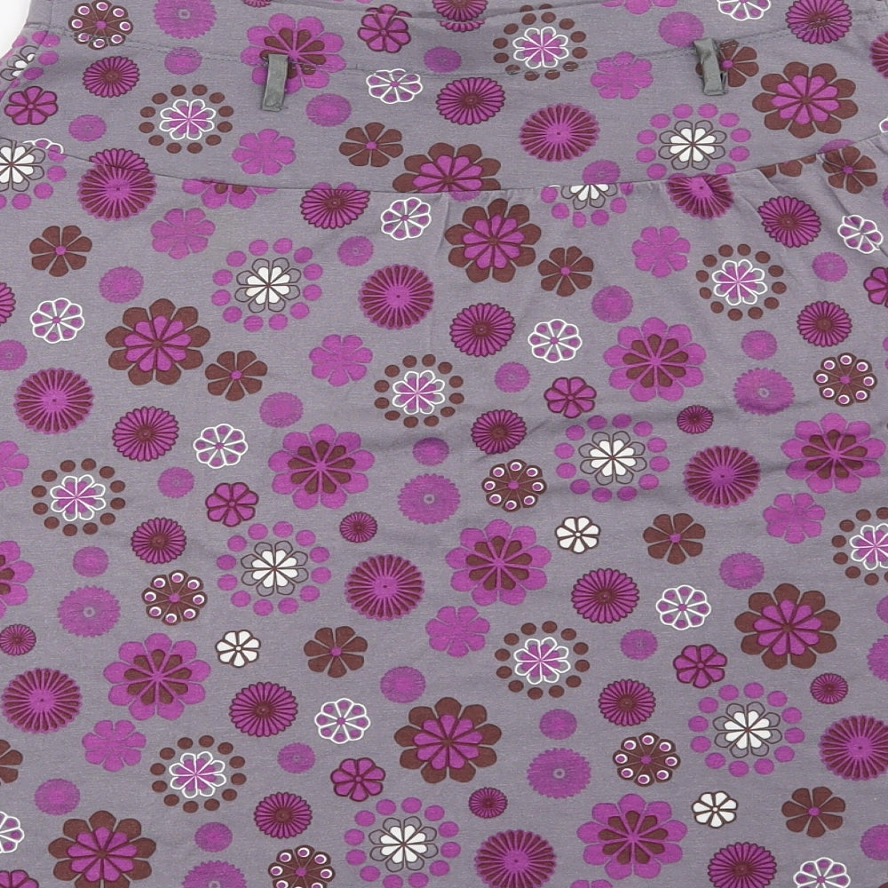 La Redoute Womens Grey Floral A-Line Skirt