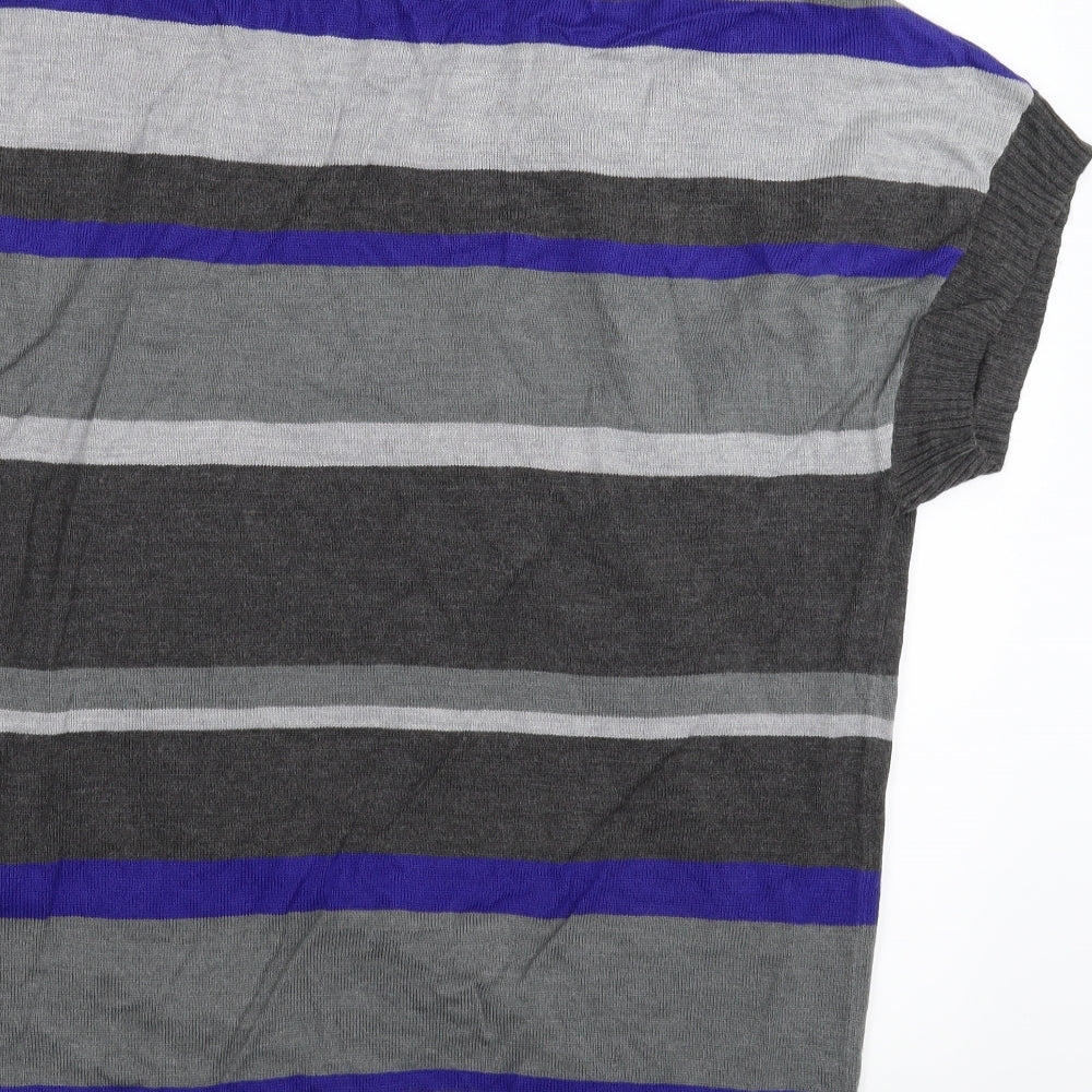 BHS Womens Multicoloured Striped Knit Pullover Jumper Size 18
