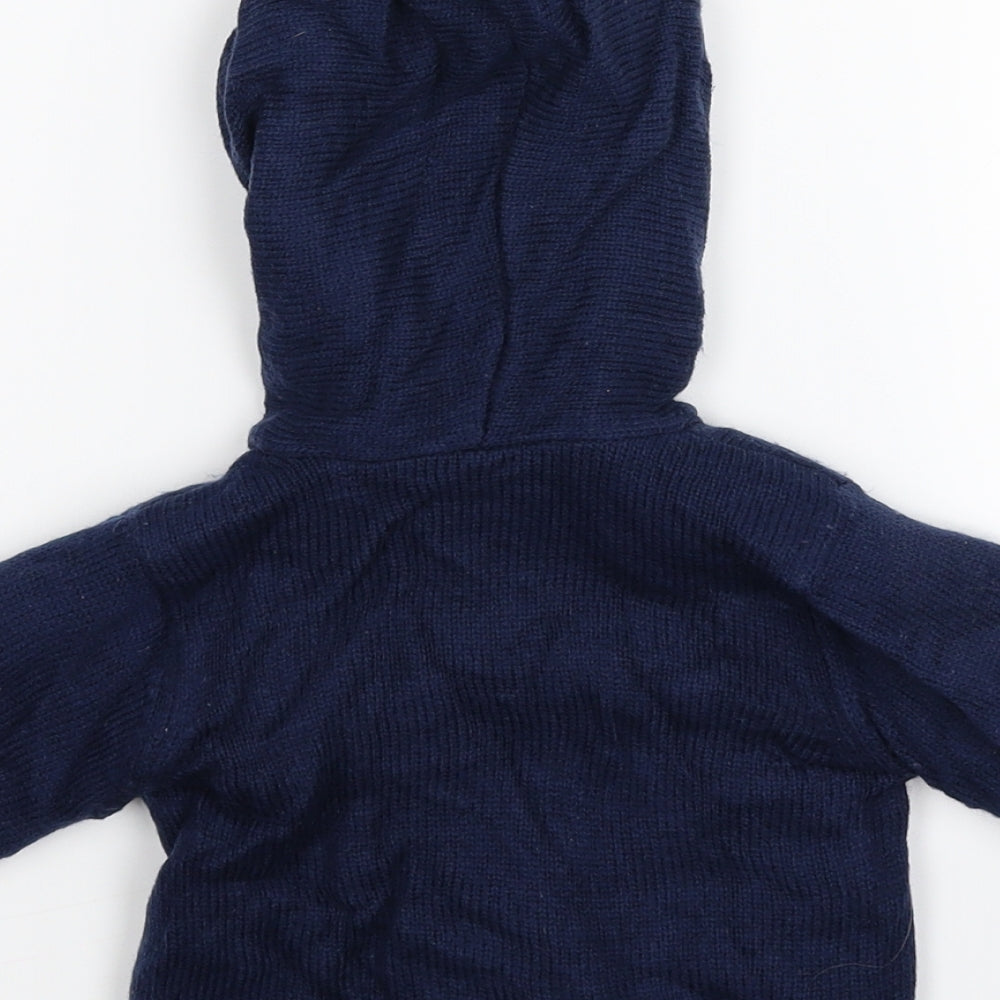 F&F Baby Blue Knit Jacket Coatigan Size 6-9 Months