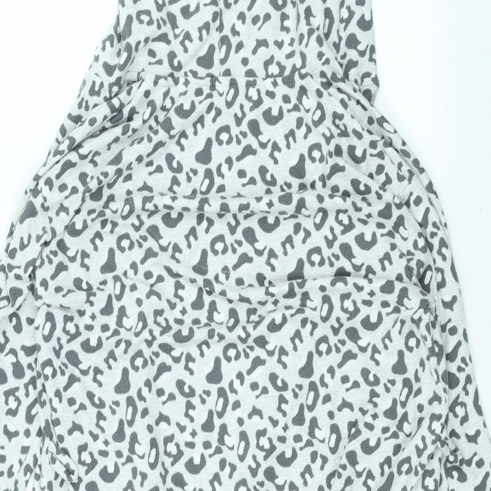 Dreams Womens White Animal Print Pullover Hoodie Size M