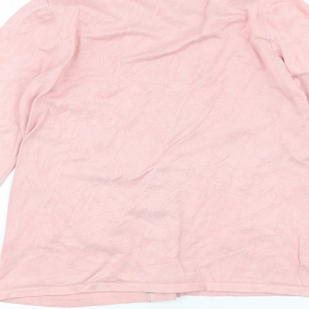 Bonmarché Womens Pink Cardigan Jumper Size 8