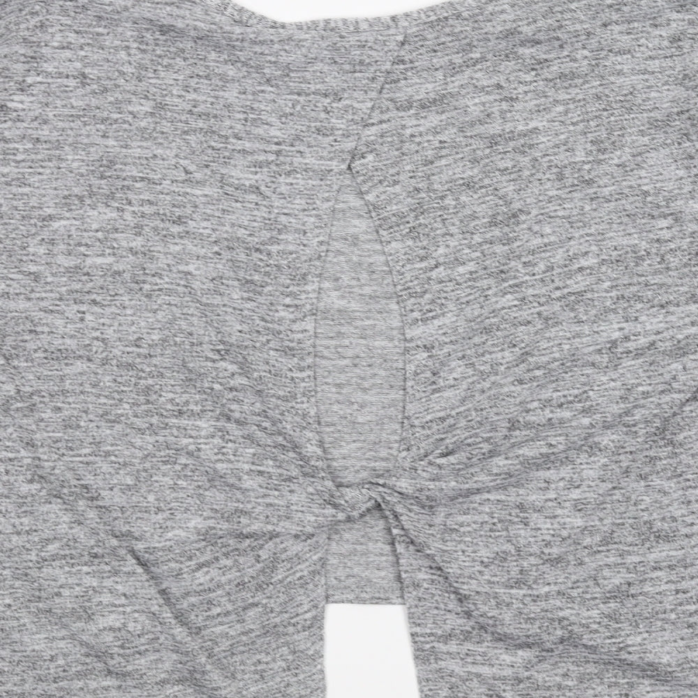 Miss Selfridge Womens Grey Pullover Jumper Size 10 - Twist Detail