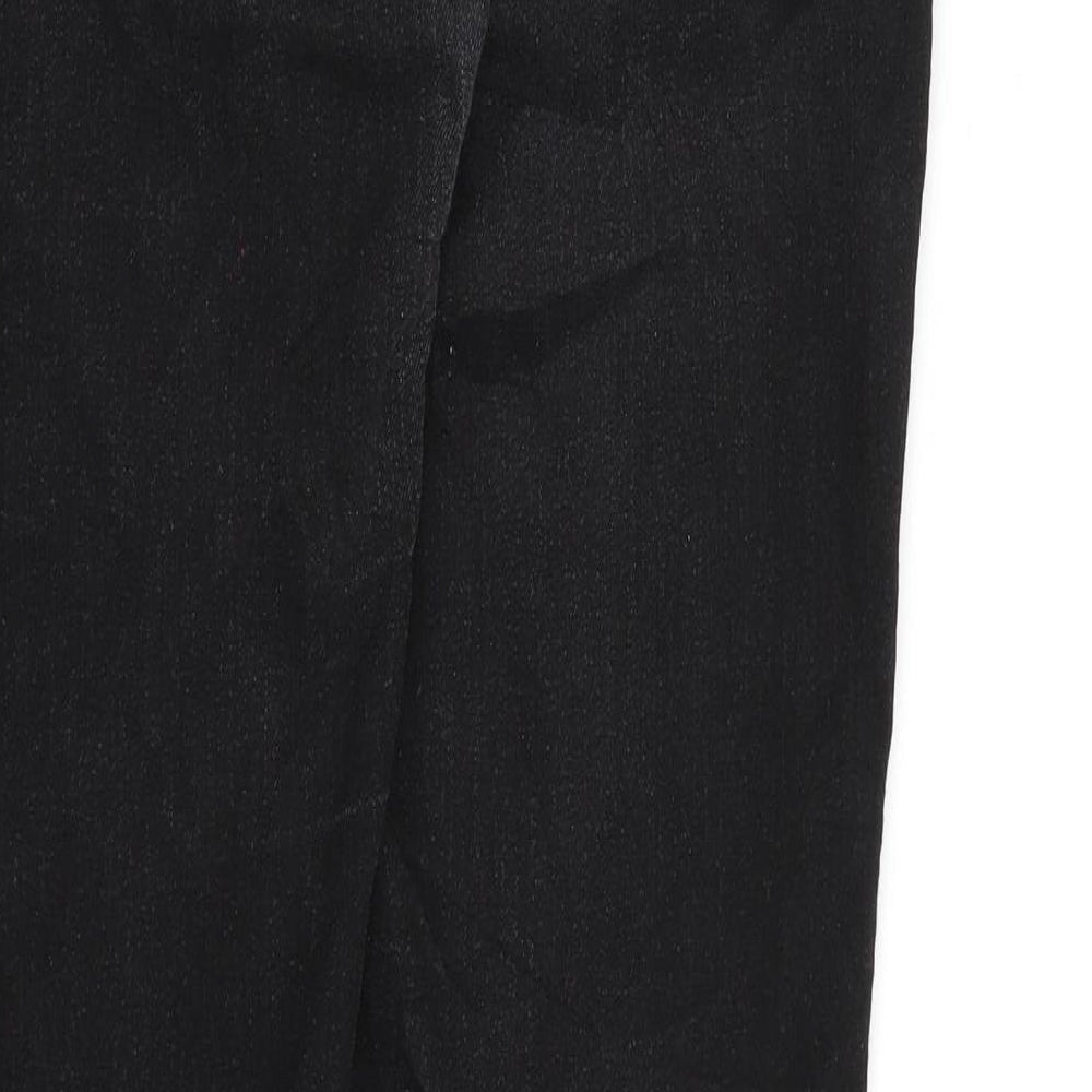 Preworn Womens Black Denim Straight Jeans Size 32 in L32 in