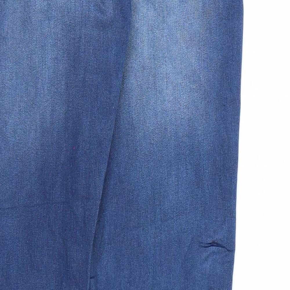 Up Fashion Womens Blue Denim Straight Jeans Size 8 L32 in