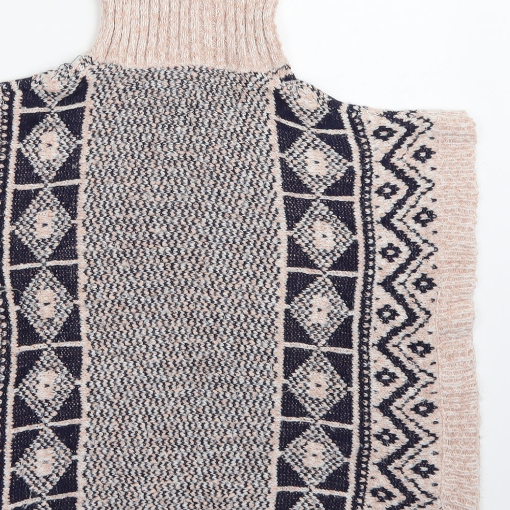 Matalan Womens Pink Geometric Knit Pullover Jumper Size 8