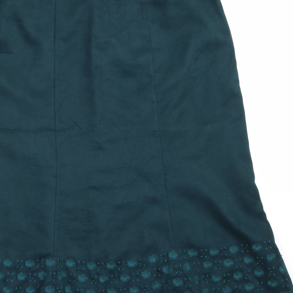 Marks & Spencer Womens Green A-Line Skirt Size 38 in