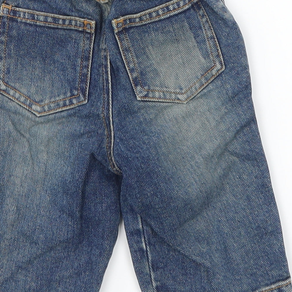 Gap Boys Blue Denim Cargo Jeans Size 6-9 Months