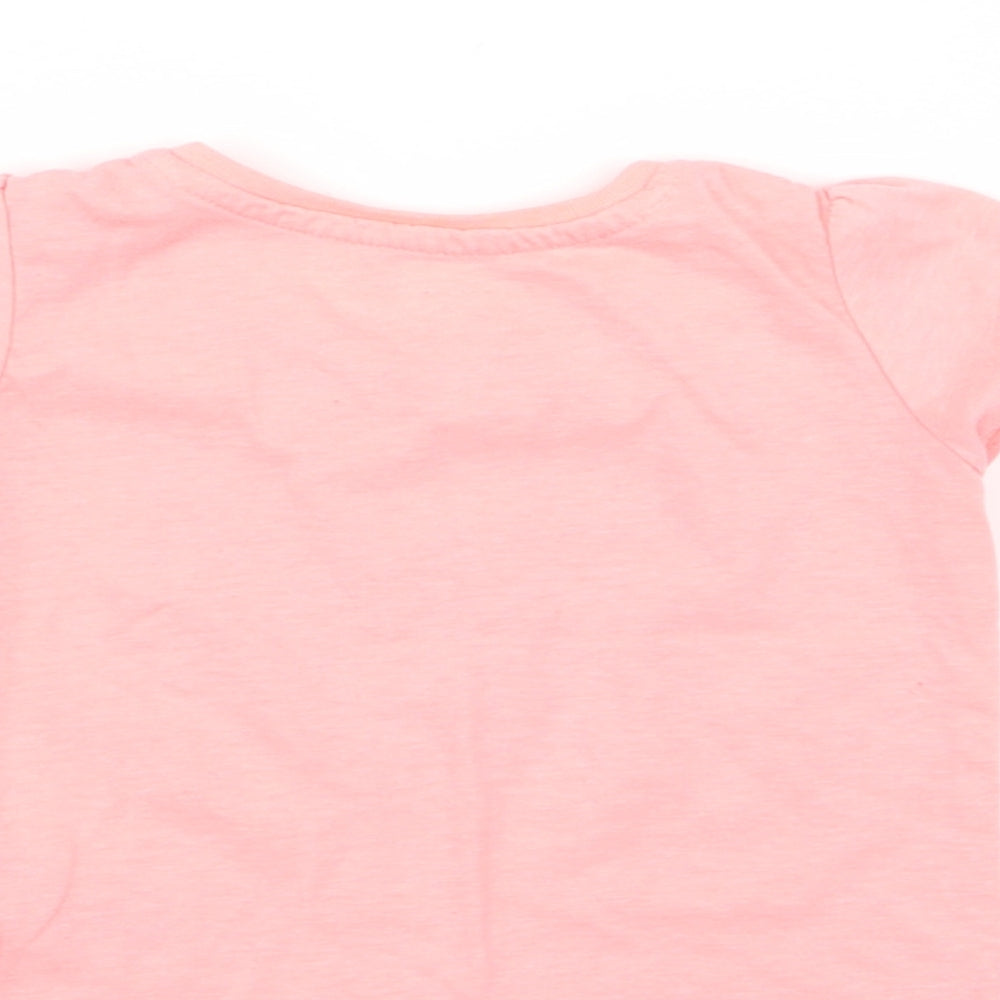 Primark Girls Pink Basic T-Shirt Size 6-9 Months - butterfly