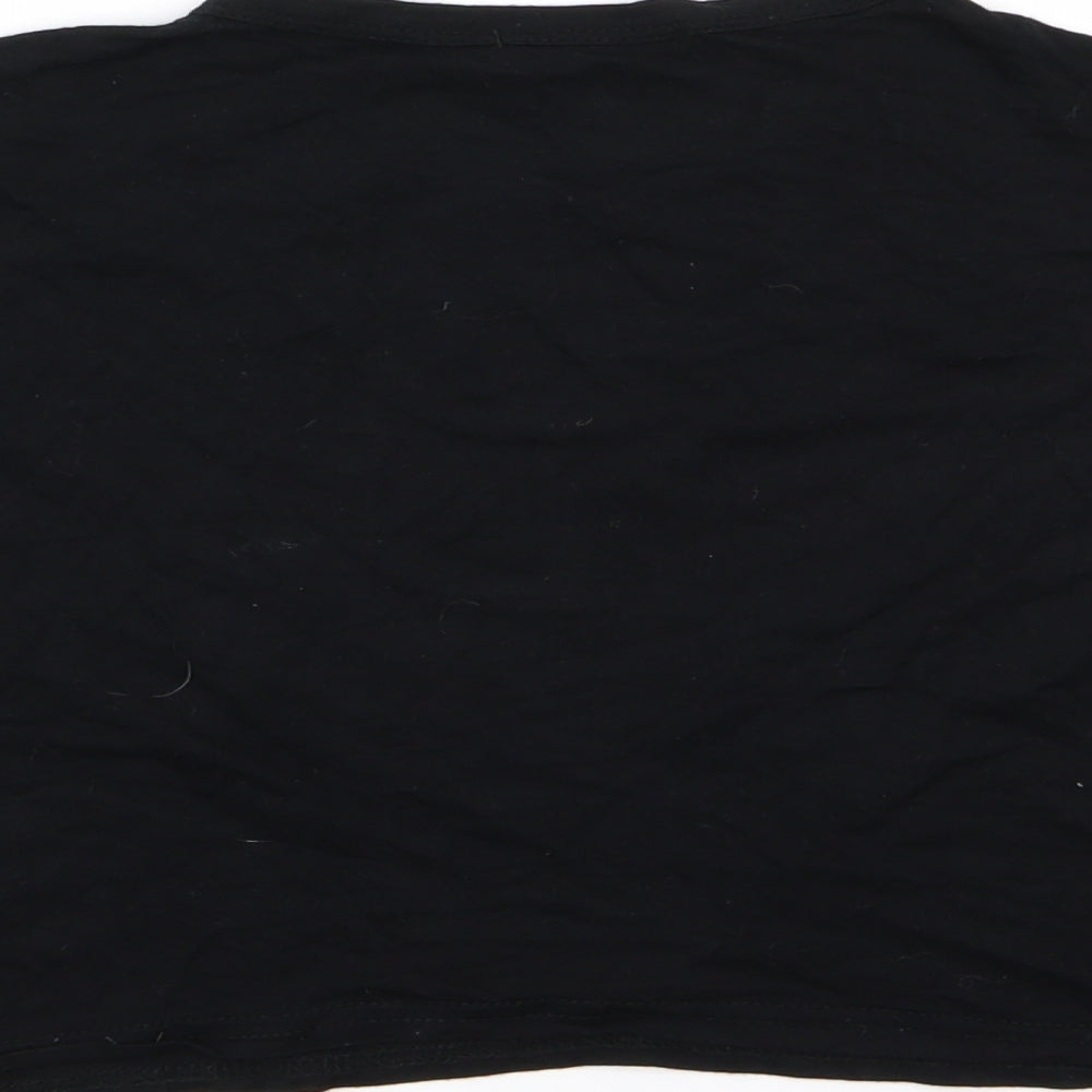 PLT Womens Black Basic T-Shirt Size 8