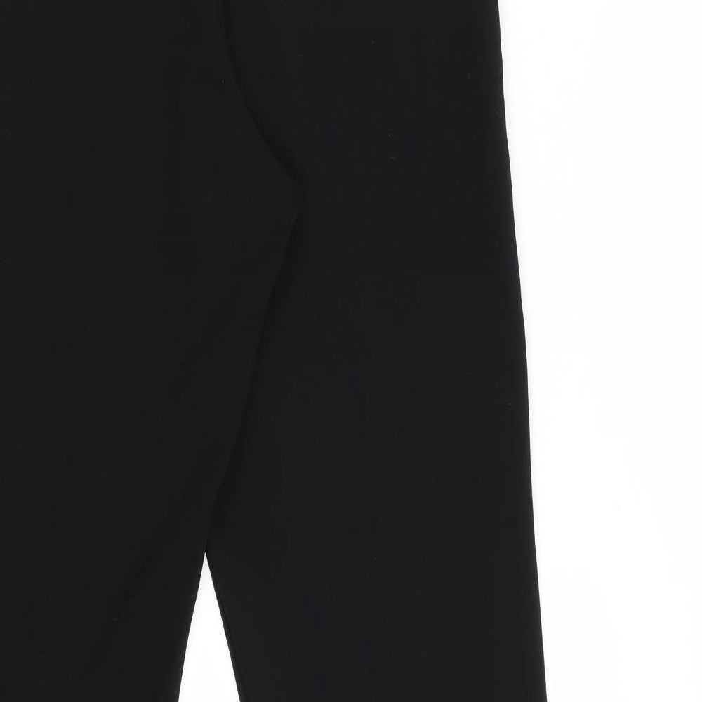 Quiz Womens Black Trousers Size 10 L25 in - Stretch waistband/FLARED