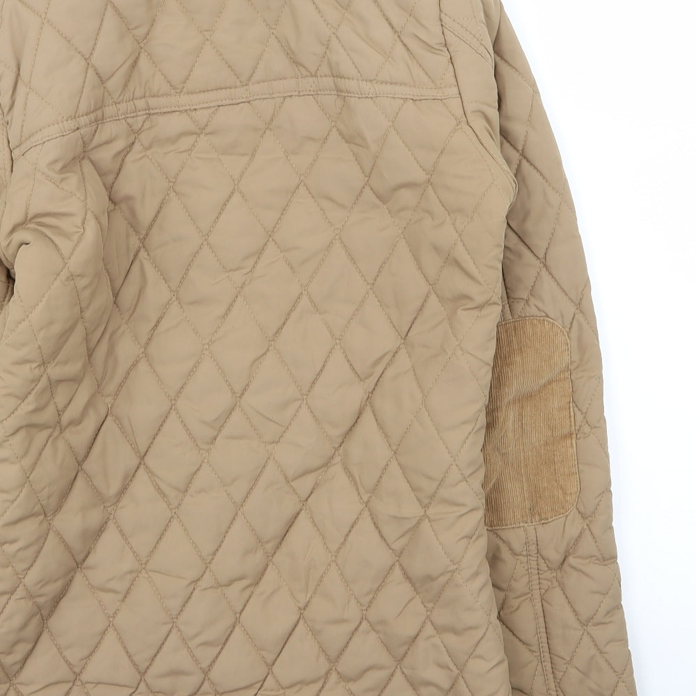 DENIM AND CO Womens Beige Jacket Coat Size 8