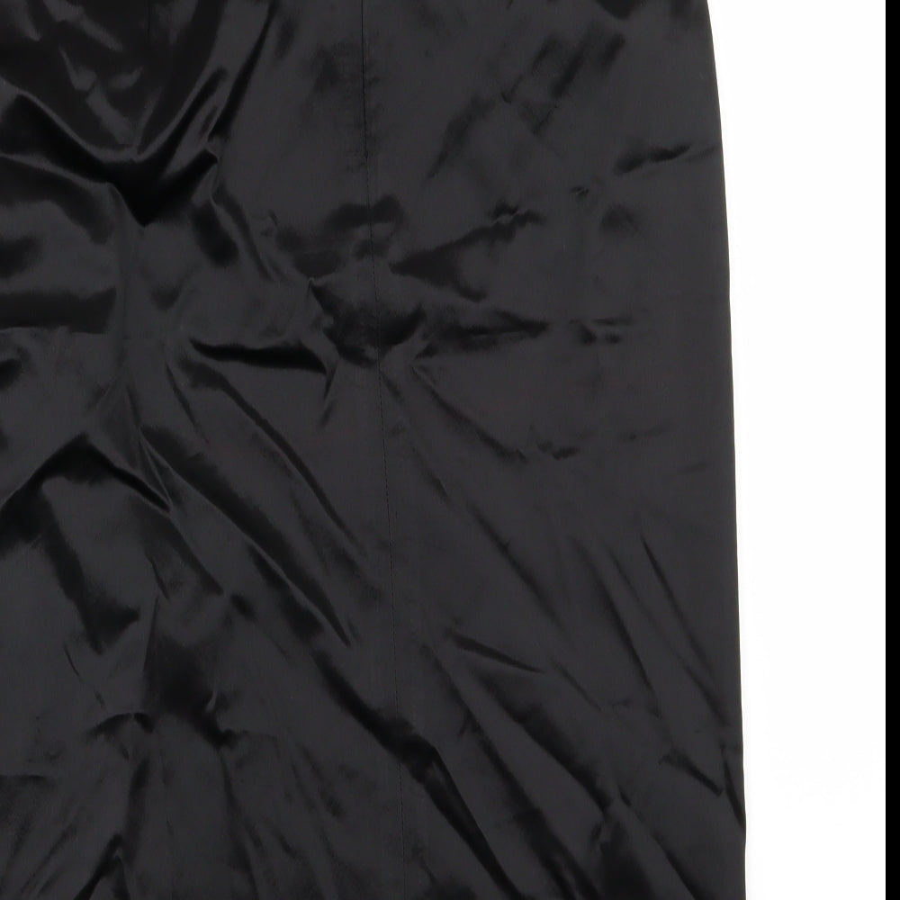 Preworn Womens Black A-Line Skirt Size 30 in - Leather Skirt